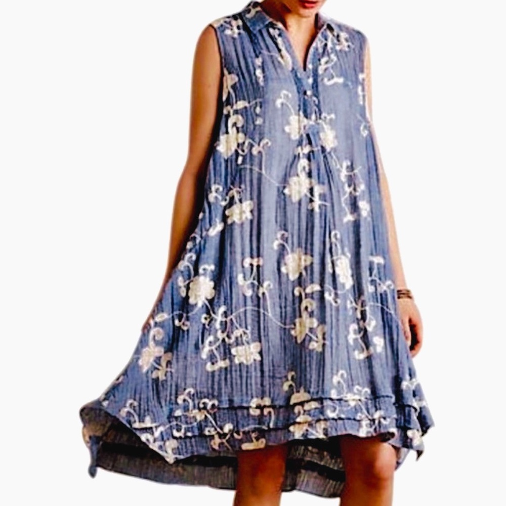 Anthropologie Isabella Sinclair Embroidered Dress